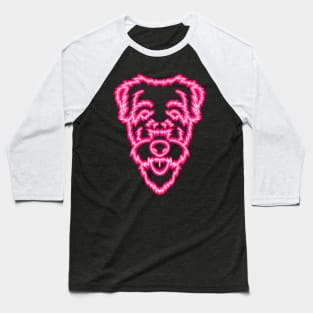Neon Airedale Terrier Baseball T-Shirt